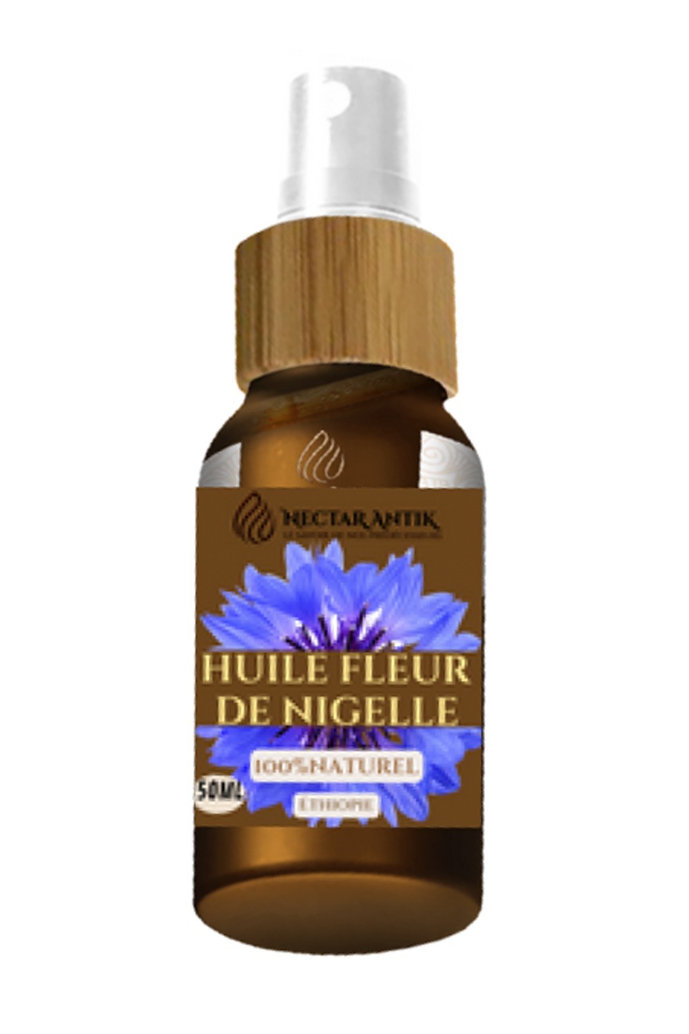 ÓLEO DE NIGELLA COSMÉTICO 50ML DA ETIÓPIA - Nectar Antik-Soin des cheveux-Safwa Boutique