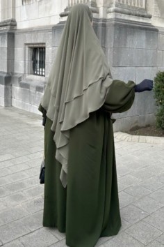 Khimar i chiffon med to lag Umm Hafsa