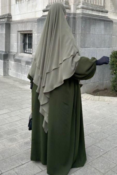 Khimar aus Chiffon mit zwei Lagen Umm Hafsa-Hijab & Khimar-Safwa Boutique