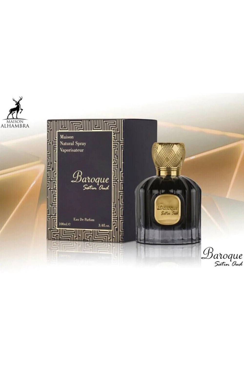 Eau de Parfum Baroque Satin Oud ALHAMBRA 100mL - Maison Alhambra Parfumer Dubai-Parfums Dubaï-Safwa Boutique