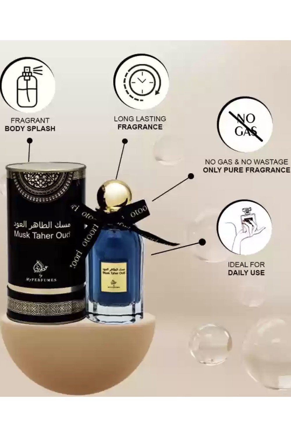 Eau de Parfum Musk Taher Oud 80mL - My Perfumes Dubaï-Parfums Dubaï-Safwa Boutique