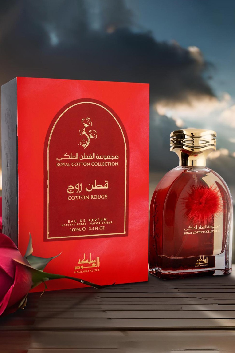 Água de Perfume Cotton Rouge 100ml - Perfumes Mamlakat Al Oud Dubai-Parfums Dubaï-Safwa Boutique