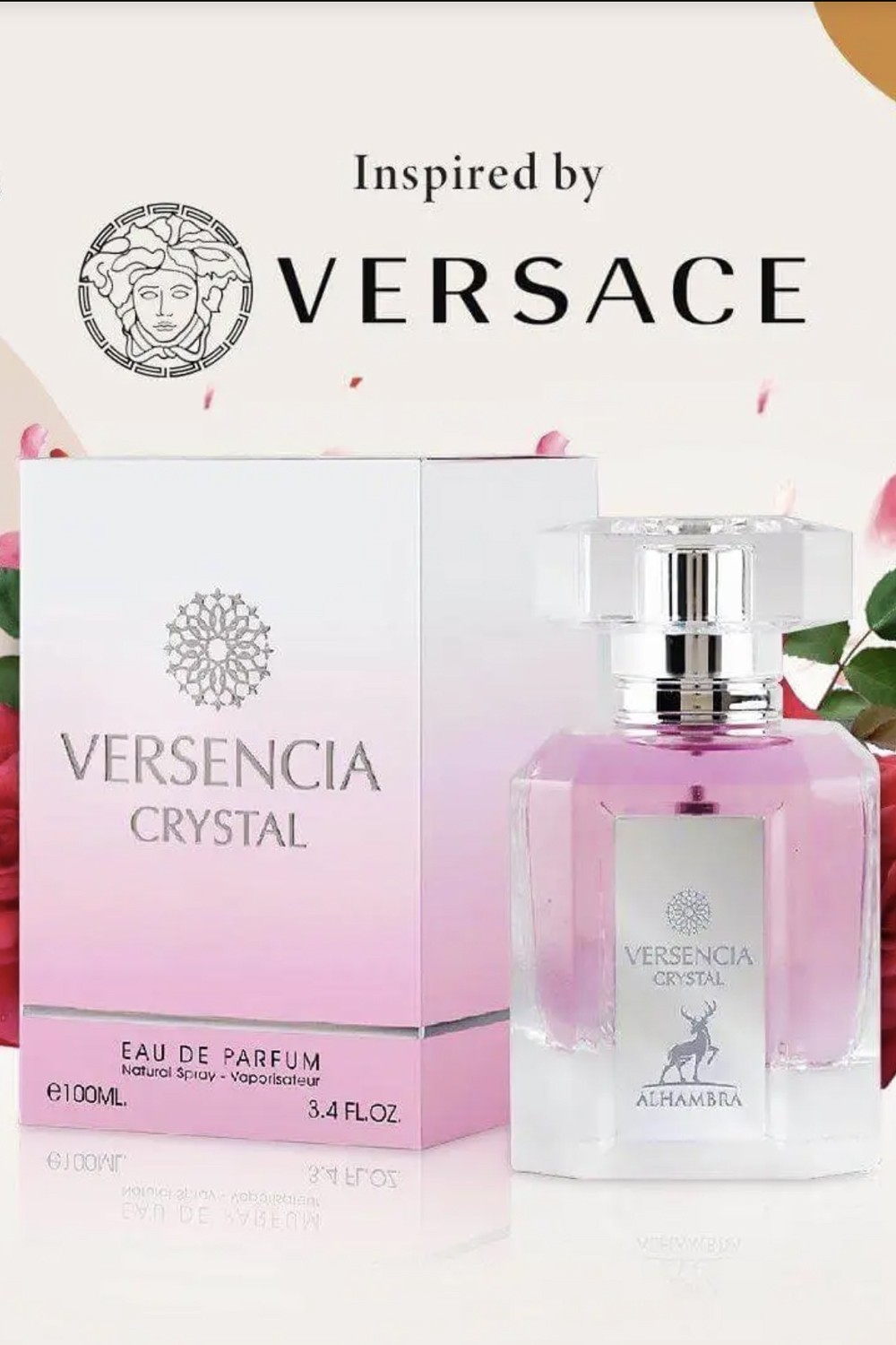 Eau de Parfum Versencia Crystal ALHAMBRA 100mL - Maison Alhambra Parfymer Dubai-Parfums Dubaï-Safwa Boutique