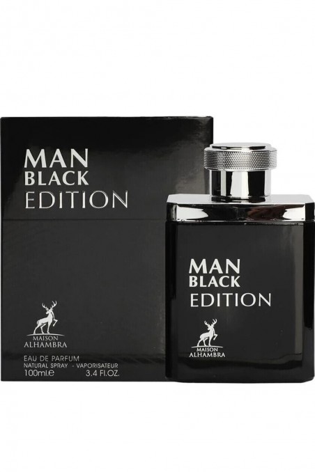 Black Edition Man Perfume Water ALHAMBRA 100mL - Alhambra House Perfumes Dubai-Dubaï Fragrances-Safwa Boutique