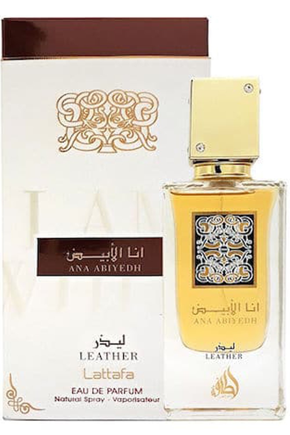 Água de Perfume Ana Abiyedh Leather Lattafa 60mL - Perfumes Lattafa Dubai-Parfums Dubaï-Safwa Boutique