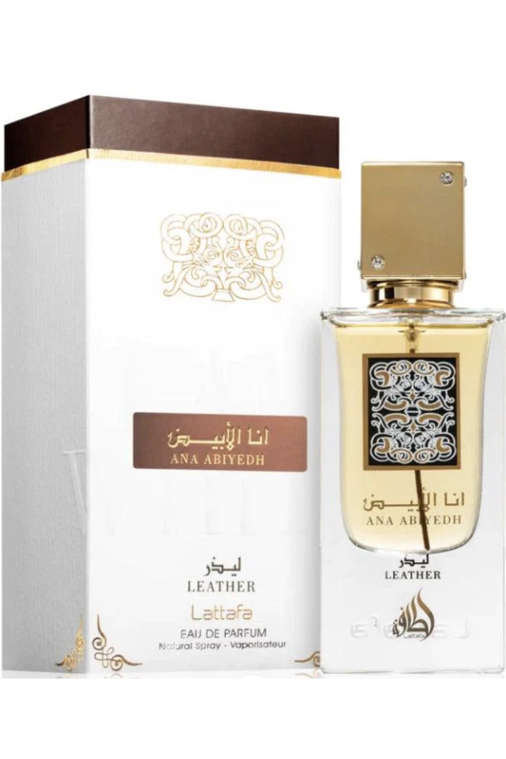 Eau de Parfum Ana Abiyedh Leather Lattafa 60mL - Lattafa Parfymer Dubai-Parfums Dubaï-Safwa Boutique