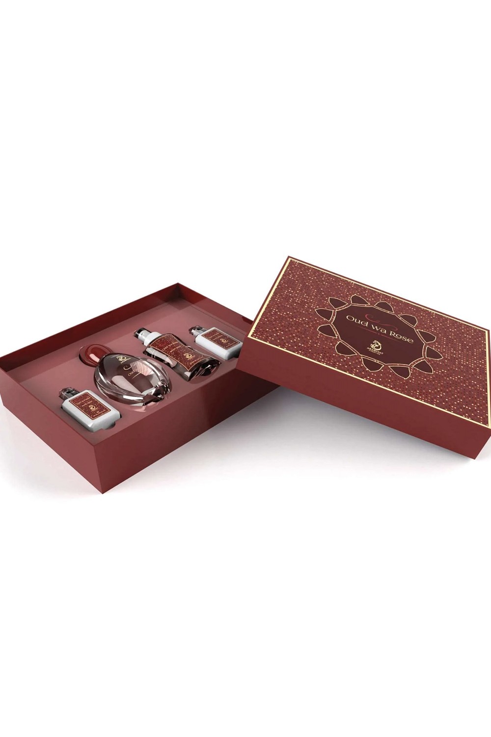 Oud Wa Rose Coffret 4 piezas - Mis Perfumes Dubái-Accueil-Safwa Boutique