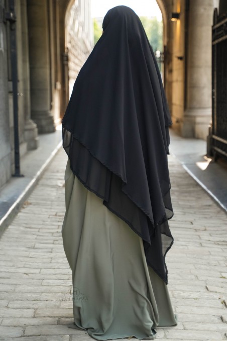 Khimar in chiffon a due veli Umm Hafsa-Hijab & Khimar-Safwa Boutique