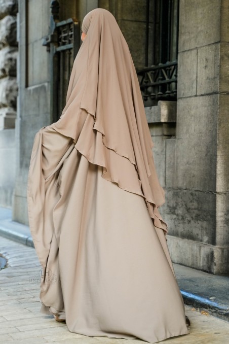 Khimar i chiffong med två lager Umm Hafsa-Hijab & Khimar-Safwa Boutique