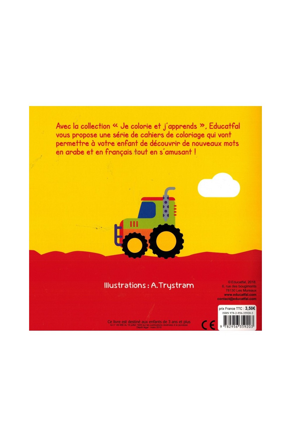 Colorazione I Trasporti AR/FR 3-6 Anni - Educatfal-Livres Enfants-Safwa Boutique