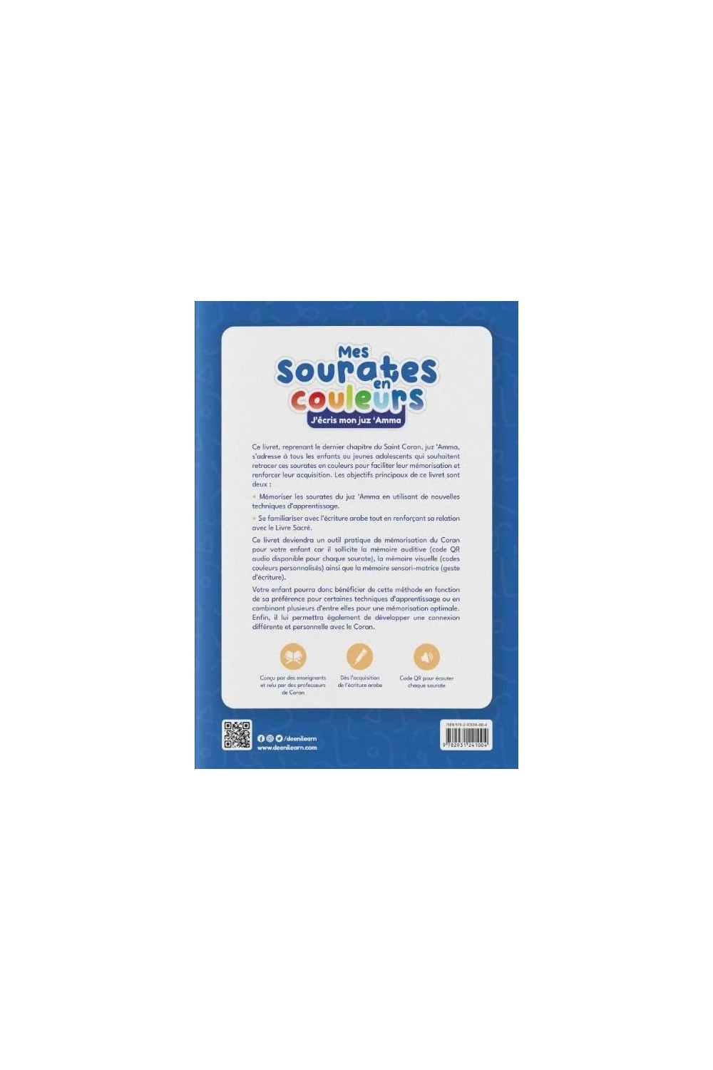 Värilliset sureni: kirjoitan juzz 'Ammani - DeeniLearn-EDITION-Livres Enfants-Safwa Boutique