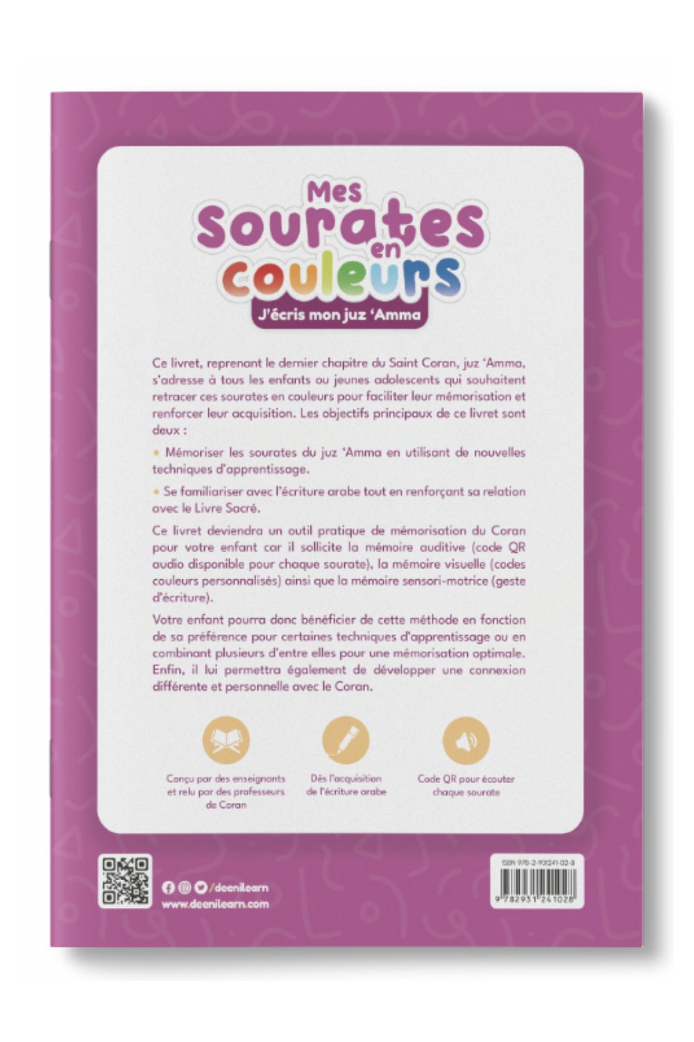 Mijn soera's in kleuren: ik schrijf mijn juzz 'Amma - EDITIE DeeniLearn-Livres Enfants-Safwa Boutique