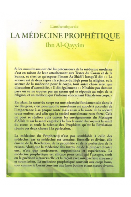 L'Autentico Della Medicina Profetica, Di Ibn Al-Qayyim - Edizioni Tawbah-Minhaj & Sectes-Safwa Boutique