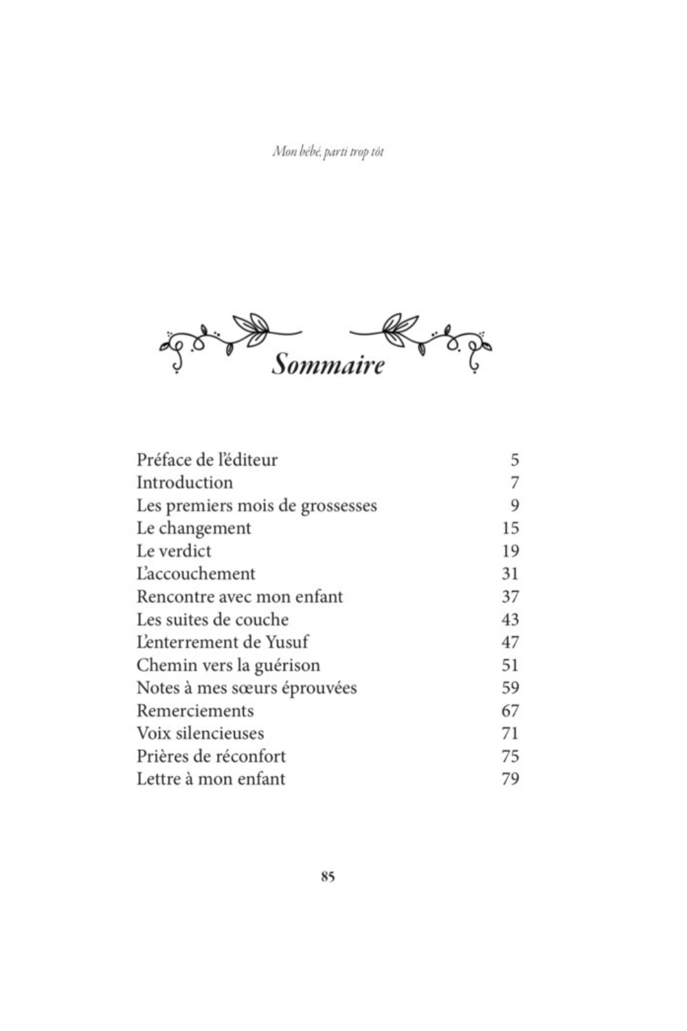 Mon Bébé Parti Trop Tôt, De Belkiz Taylan - Éditions AL IMAM-Femme musulmane-Safwa Boutique