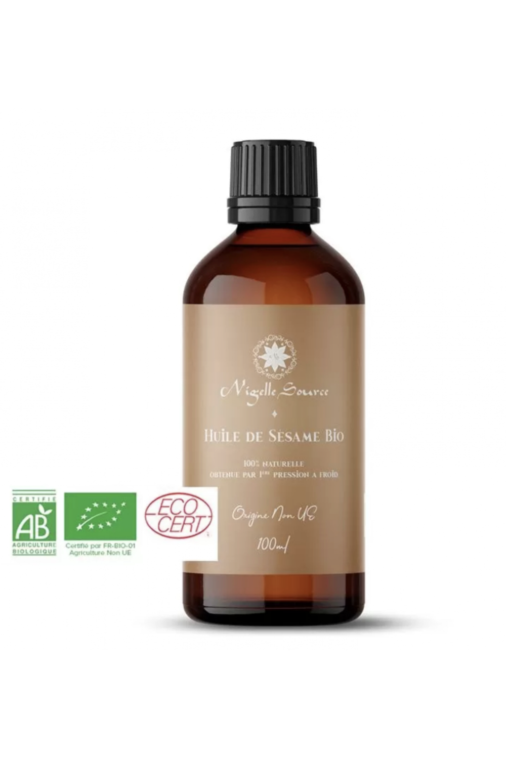 Biologische Sesamolie Ecocert gecertificeerd 100ml Voedselgebruik - Nigelle Bron-Huiles Naturelles-Safwa Boutique