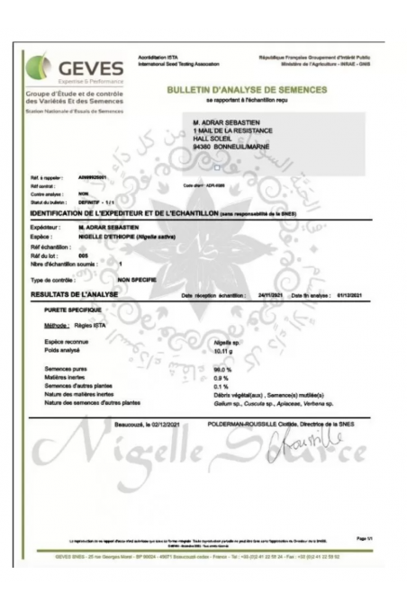 Semi di Nigella Habachiya dell'Etiopia - Cumino nero 100g Uso Alimentare - Fonte di Nigella-médecine prophétique-Safwa Boutique