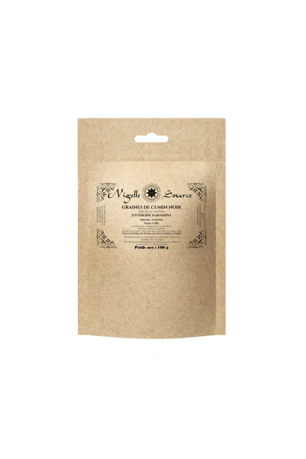 Etiopiska Habachiya Nigellafrön - Svartkummin 100g Matanvändning - Nigella Källa-médecine prophétique-Safwa Boutique