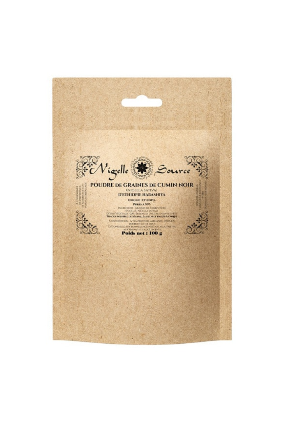 Etiopisk Habachiya Nigella Pulver 100g Matbruk - Nigella Kilde-médecine prophétique-Safwa Boutique