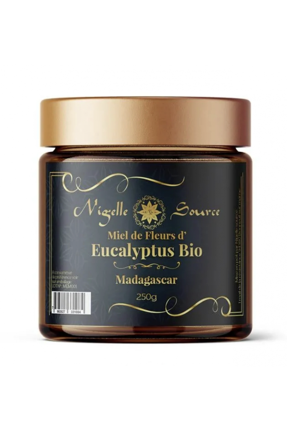Certified Organic Eucalyptus Honey from Madagascar 250g - Nigelle Source-Natural honey-Safwa Boutique