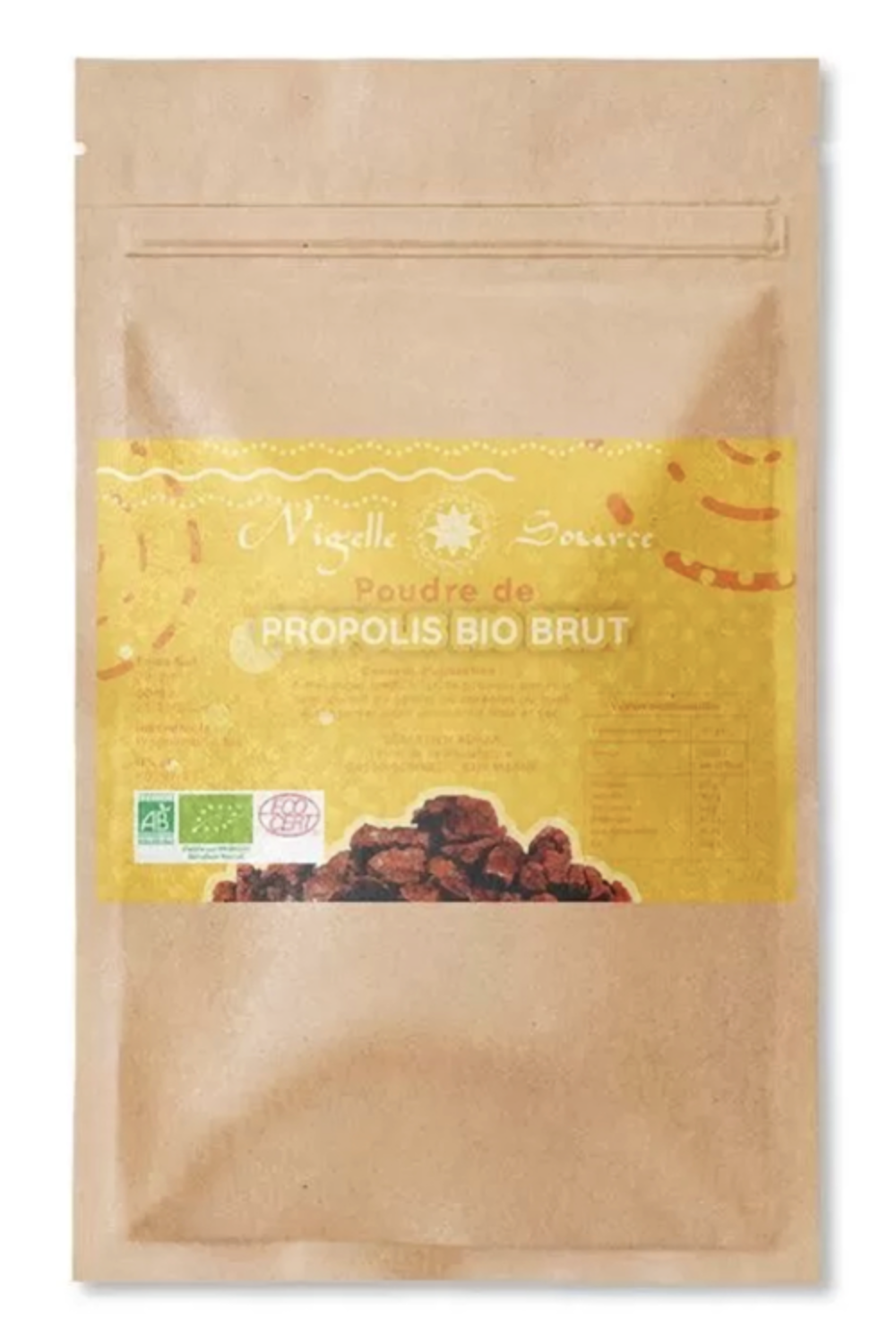 100% ren Propolis Bio certifierad av Ecocert 25g Livsmedelsanvändning - Nigelle Källa-Plantes medicinales-Safwa Boutique