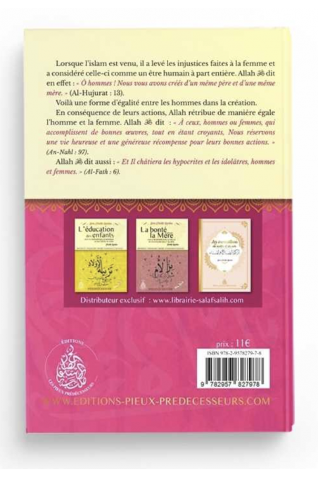 L'Islam honore la femme, De Cheikh Raslan - Éditions Les Pieux Prédécesseurs-Femme musulmane-Safwa Boutique
