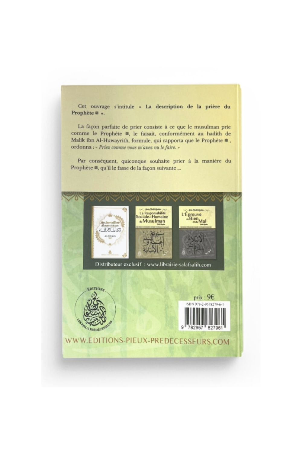 La Descrizione Della Preghiera Del Profeta, Di Sheikh Raslan - Edizioni I Pii Predecessori-Fiqh-Safwa Boutique