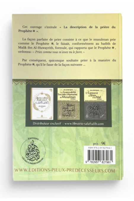 La Descrizione Della Preghiera Del Profeta, Di Sheikh Raslan - Edizioni I Pii Predecessori-Fiqh-Safwa Boutique