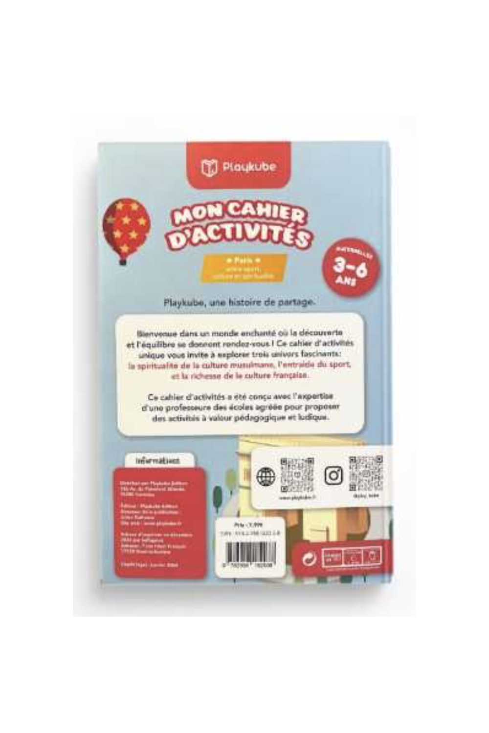 Mi cuaderno de actividades: Edición París 3-6 años - Ediciones Playkube-Livres Enfants-Safwa Boutique