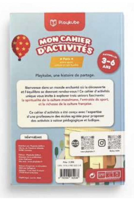 Mijn activiteitenboek: Parijs Editie 3-6 jaar - Playkube Uitgaven-Livres Enfants-Safwa Boutique