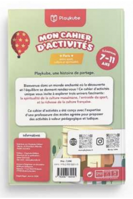 Il mio quaderno di attività Edizione Parigi 7-11 anni - Edizioni Playkube-Livres Enfants-Safwa Boutique