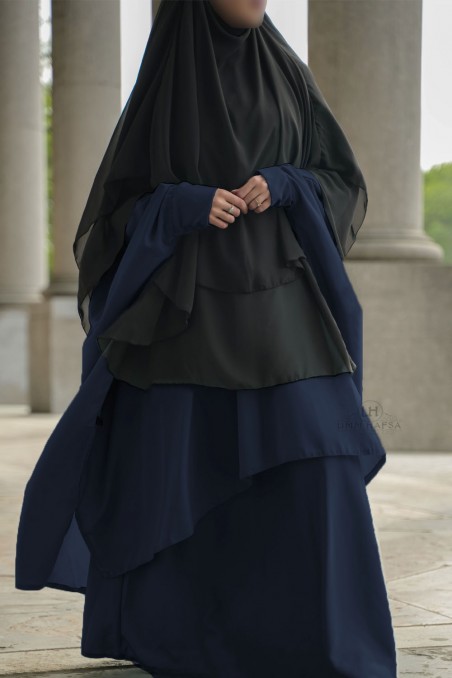 Tweedelige abaya met clips Umm Hafsa-Ensemble & Tunique-Safwa Boutique