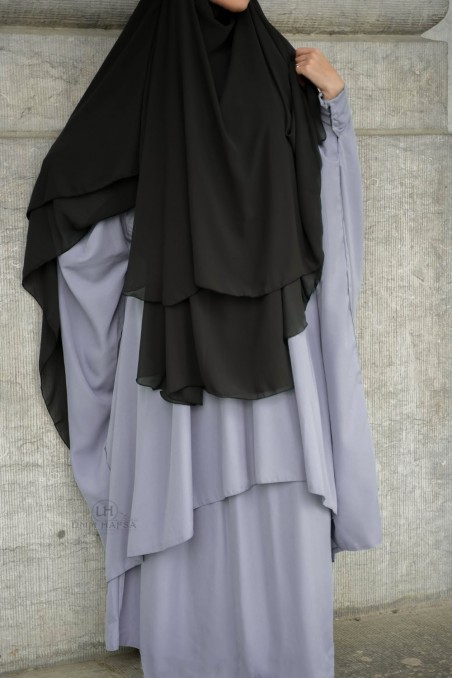 Tvådelad abaya med clips Umm Hafsa-Ensemble & Tunique-Safwa Boutique