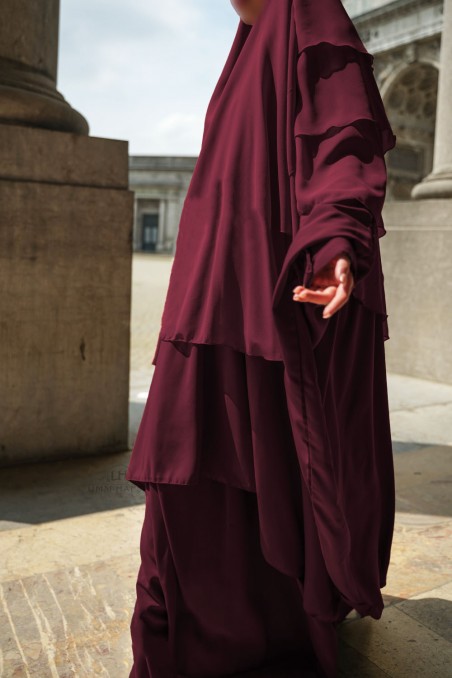 Tvådelad abaya med clips Umm Hafsa-Ensemble & Tunique-Safwa Boutique