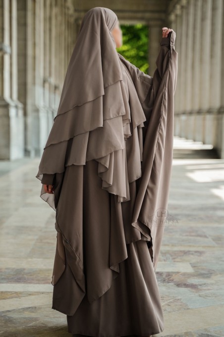 Kaksiosainen abaya klipseillä Umm Hafsa-Ensemble & Tunique-Safwa Boutique