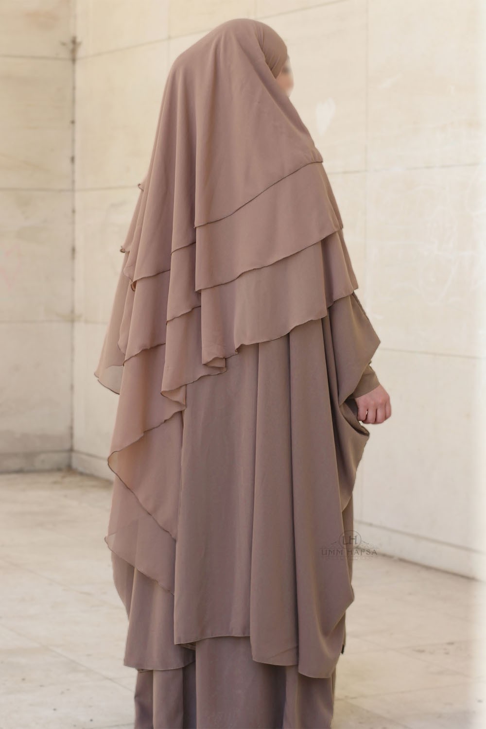Todelt abaya med klips Umm Hafsa-Ensemble & Tunique-Safwa Boutique