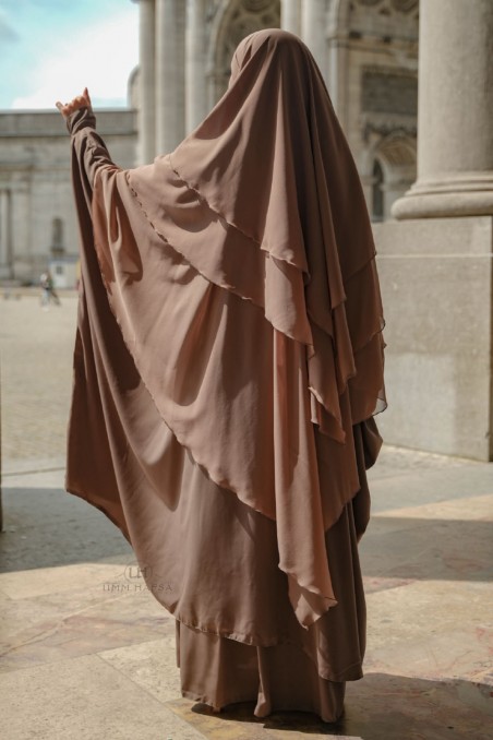 Tvådelad abaya med clips Umm Hafsa-Ensemble & Tunique-Safwa Boutique