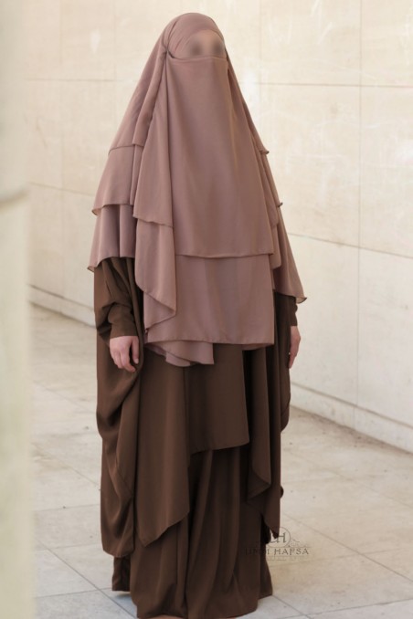Abaya de dos piezas con clips Umm Hafsa-Ensemble & Tunique-Safwa Boutique