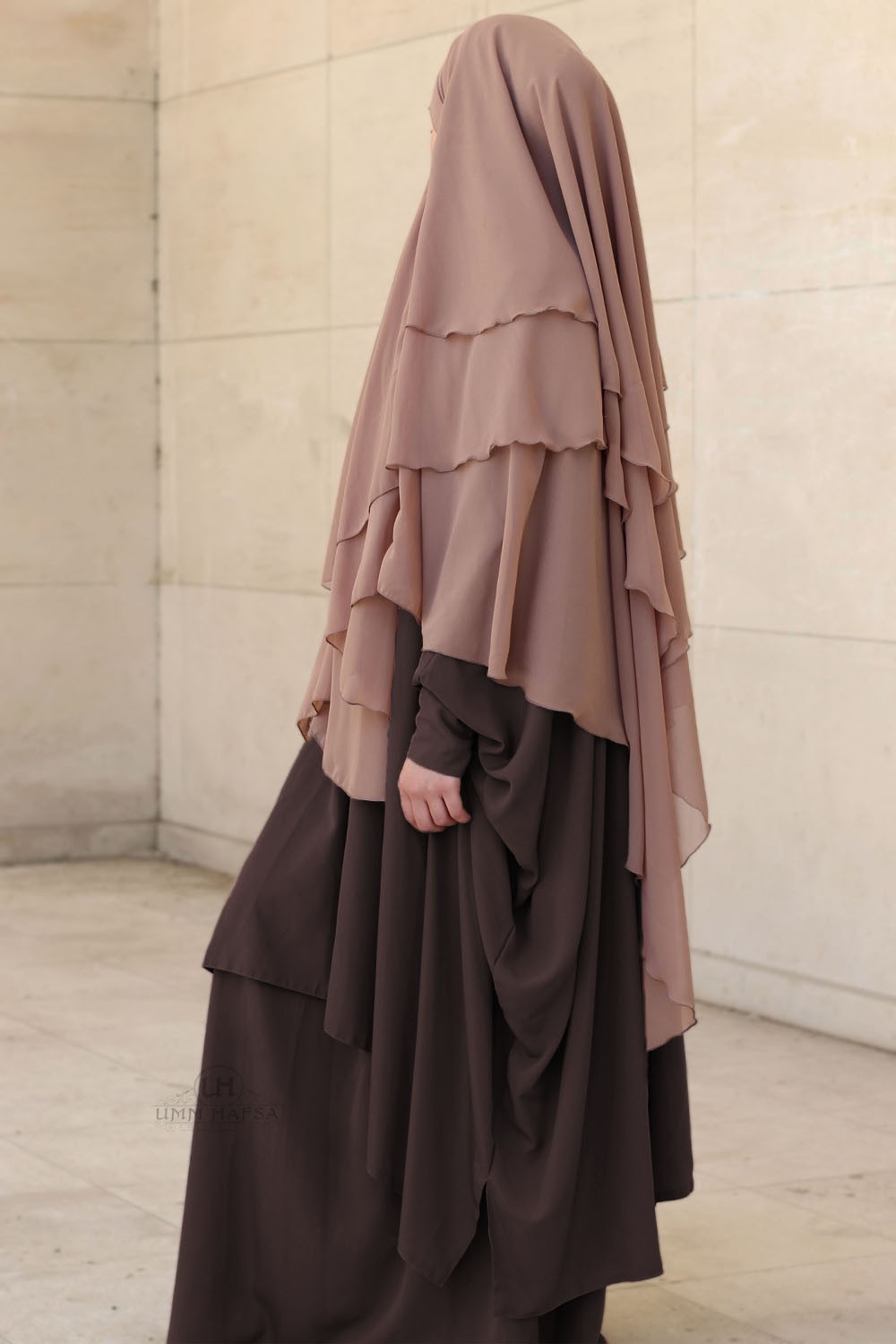 Abaya de dos piezas con clips Umm Hafsa-Ensemble & Tunique-Safwa Boutique
