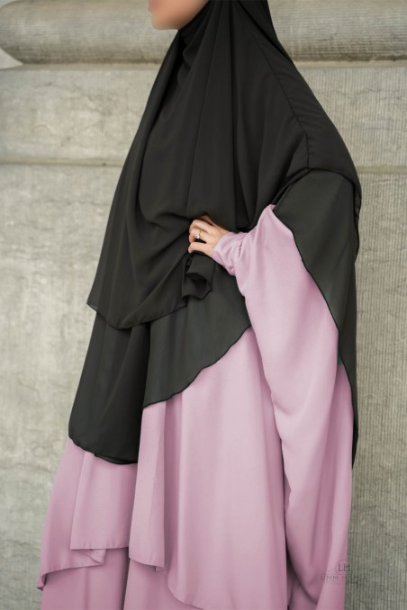 Tweedelige abaya met clips Umm Hafsa-Ensemble & Tunique-Safwa Boutique