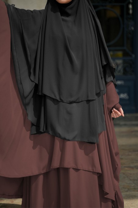 Tvådelad abaya med clips Umm Hafsa-Ensemble & Tunique-Safwa Boutique