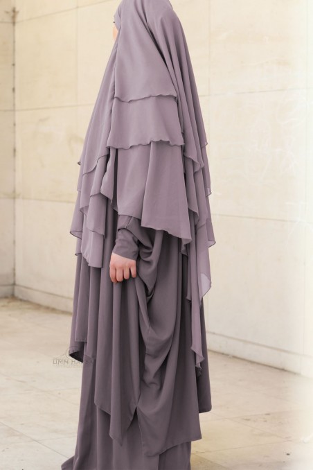 Todelt abaya med klips Umm Hafsa-Ensemble & Tunique-Safwa Boutique