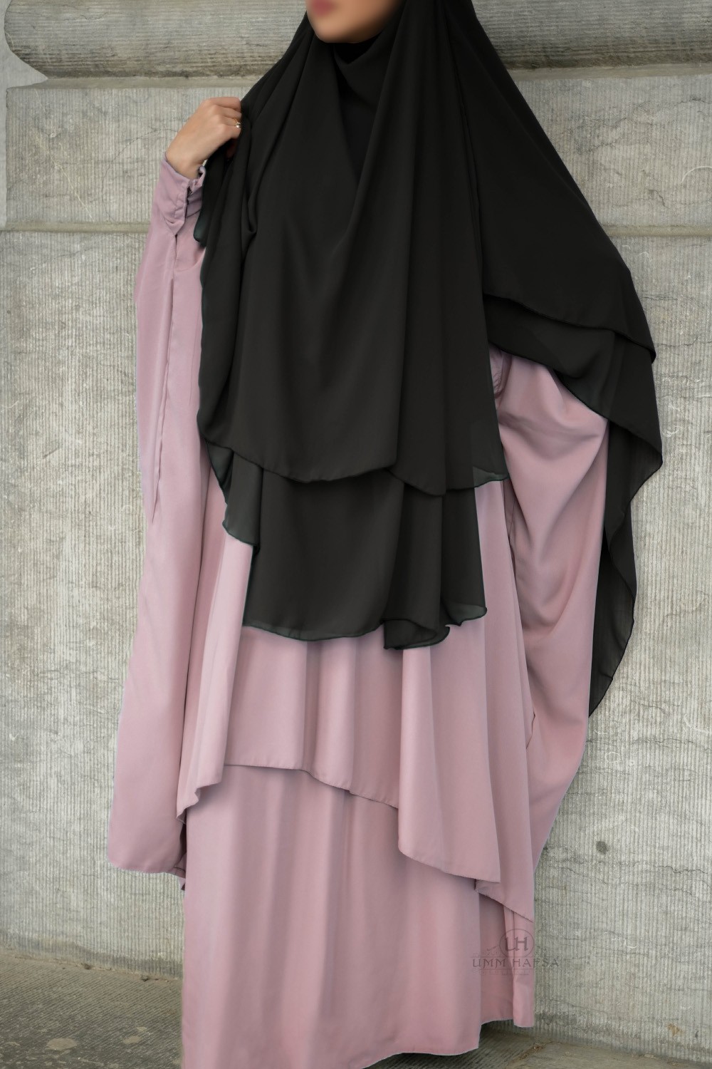 Zweiteilige Abaya mit Clips Umm Hafsa-Zusammen & Tunic-Safwa Boutique