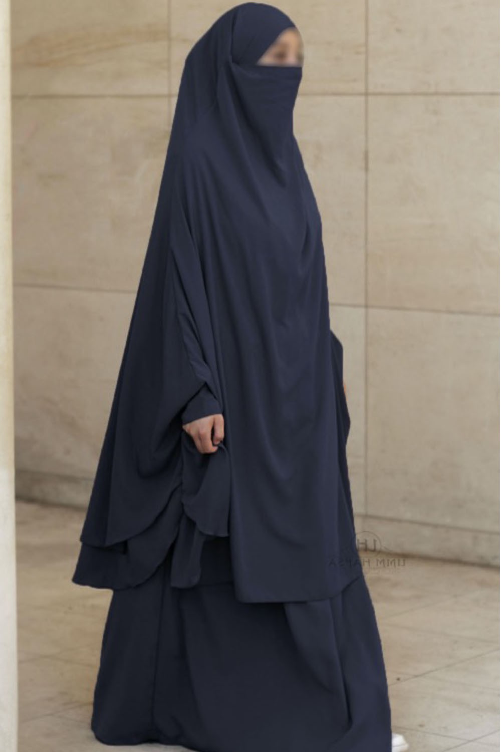 Amira jilbab med 2 slør – Umm Hafsa-jilbeb & jilbab-Safwa Boutique