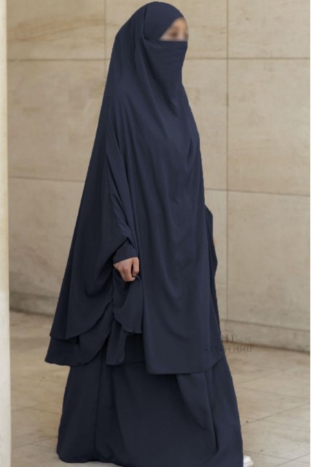 Jilbab Amira com 2 véus – Umm Hafsa-jilbeb & jilbab-Safwa Boutique
