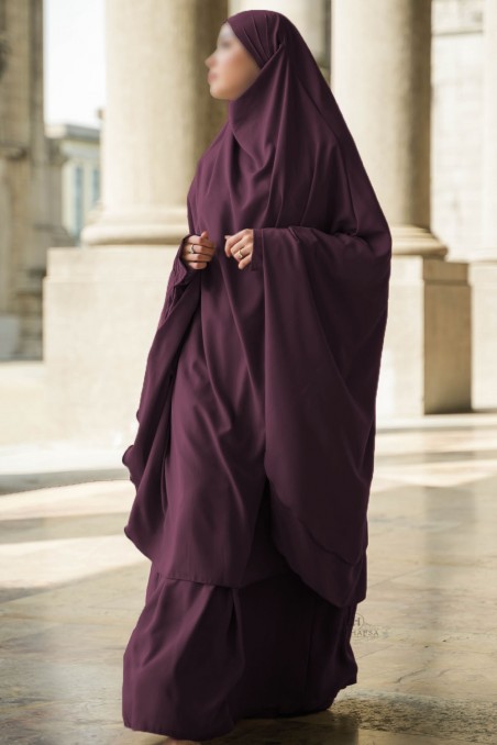 Jilbab Amira com 2 véus – Umm Hafsa-jilbeb & jilbab-Safwa Boutique