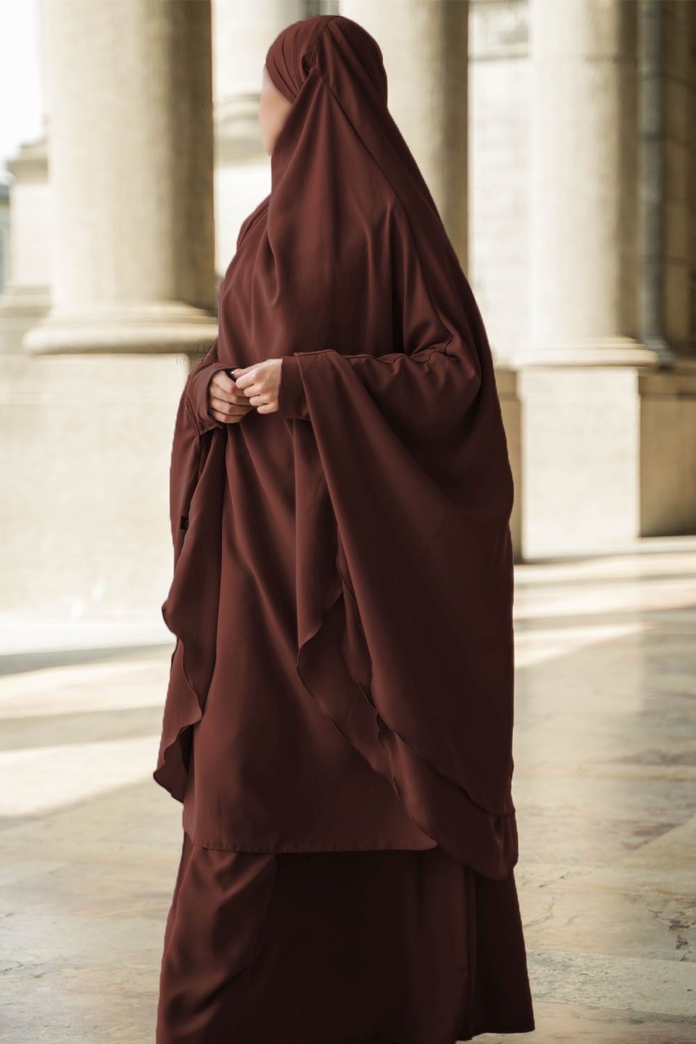 Jilbab Amira com 2 véus – Umm Hafsa-jilbeb & jilbab-Safwa Boutique