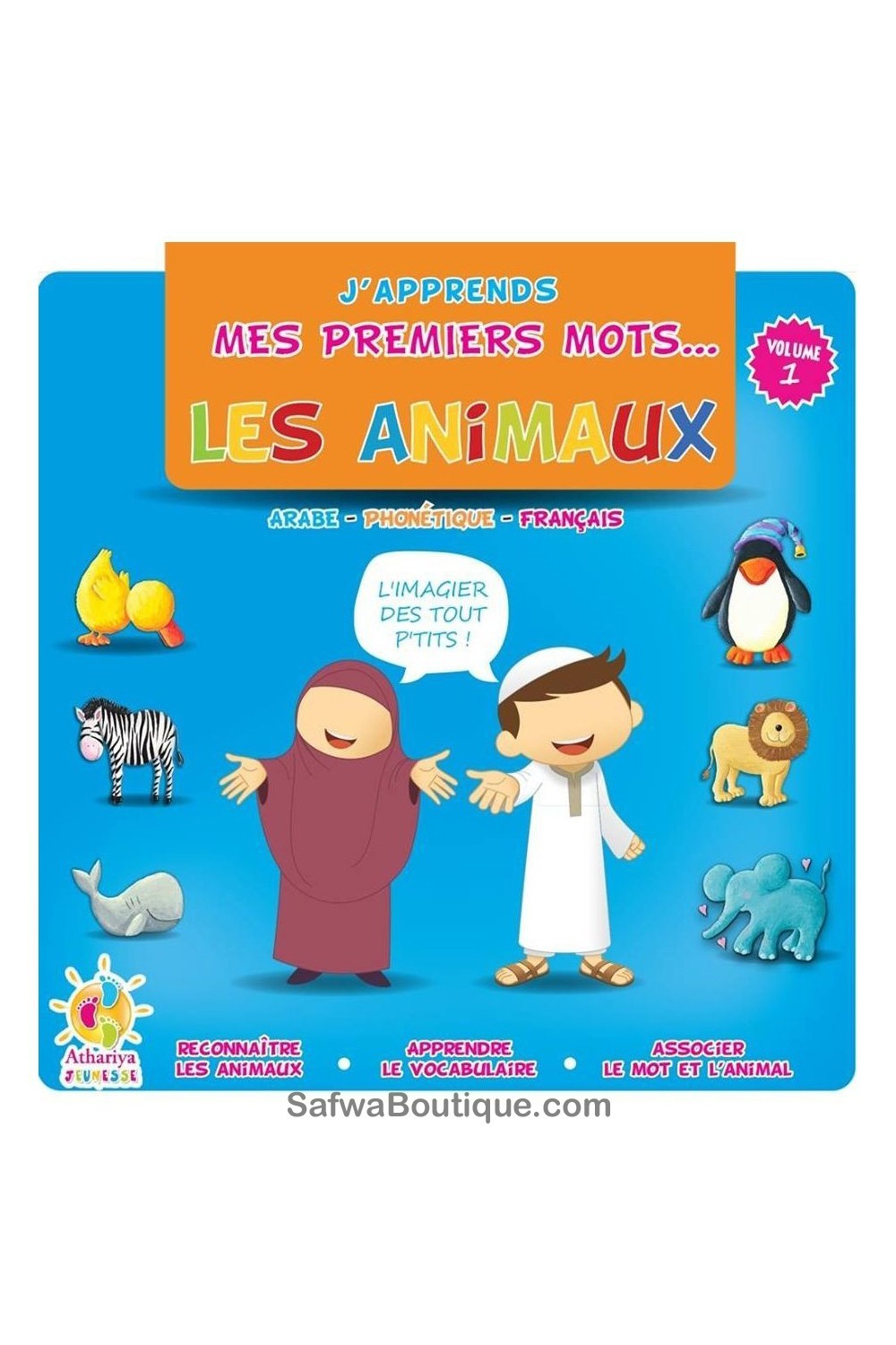 Jag lär mig mina första ord DJUREN - Dar Athariya Kids-Livres Enfants-Safwa Boutique