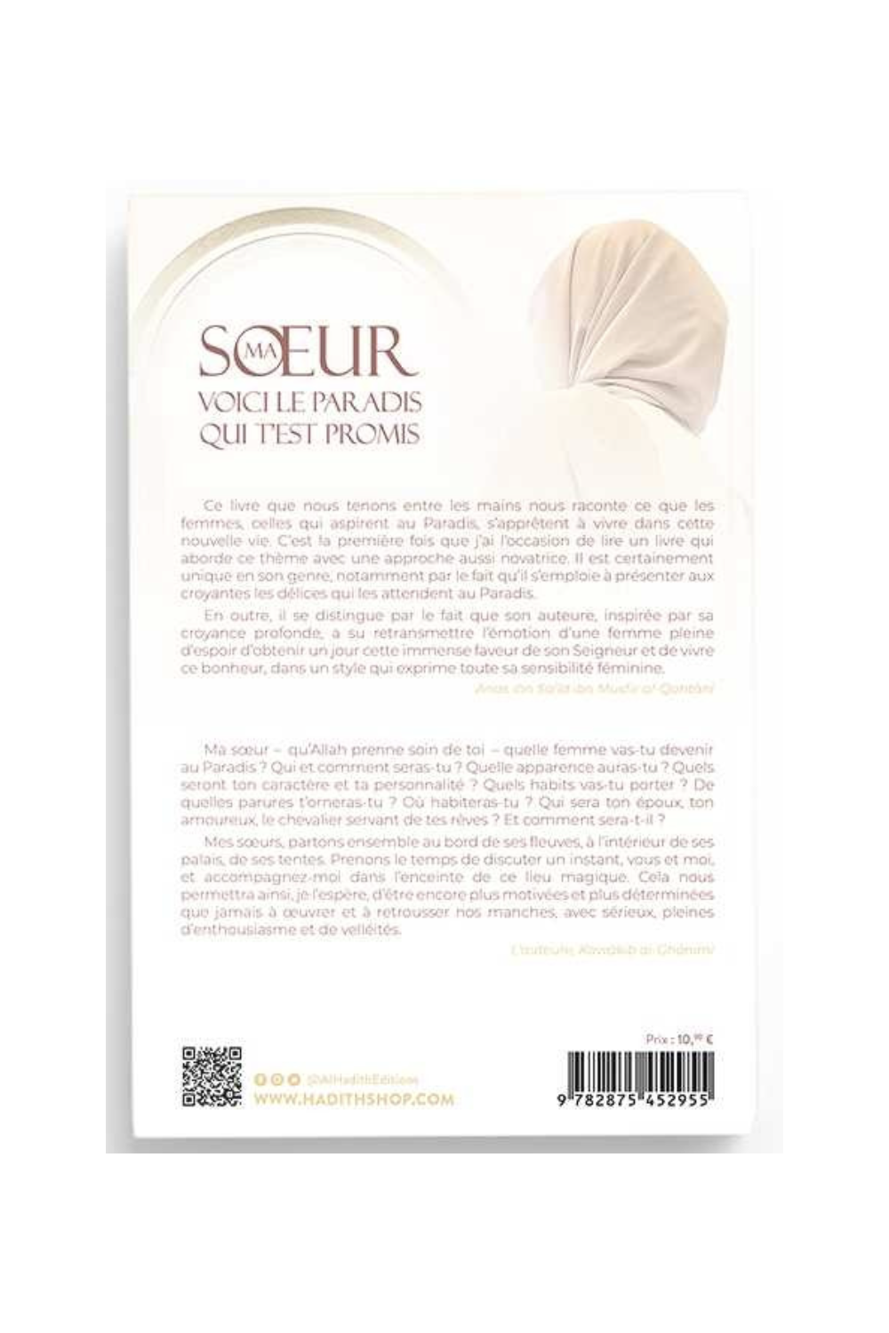 Ma Soeur Voici Le Paradis Qui T'est Promis de Kawâkib al-Ghânimî - Edition Al-Hadith-Femme musulmane-Safwa Boutique