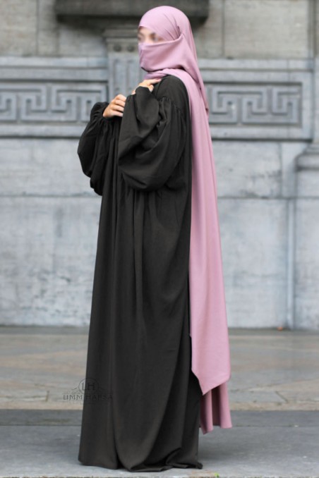 Abaya con mangas globo Umm Hafsa-Abaya & Robe-Safwa Boutique