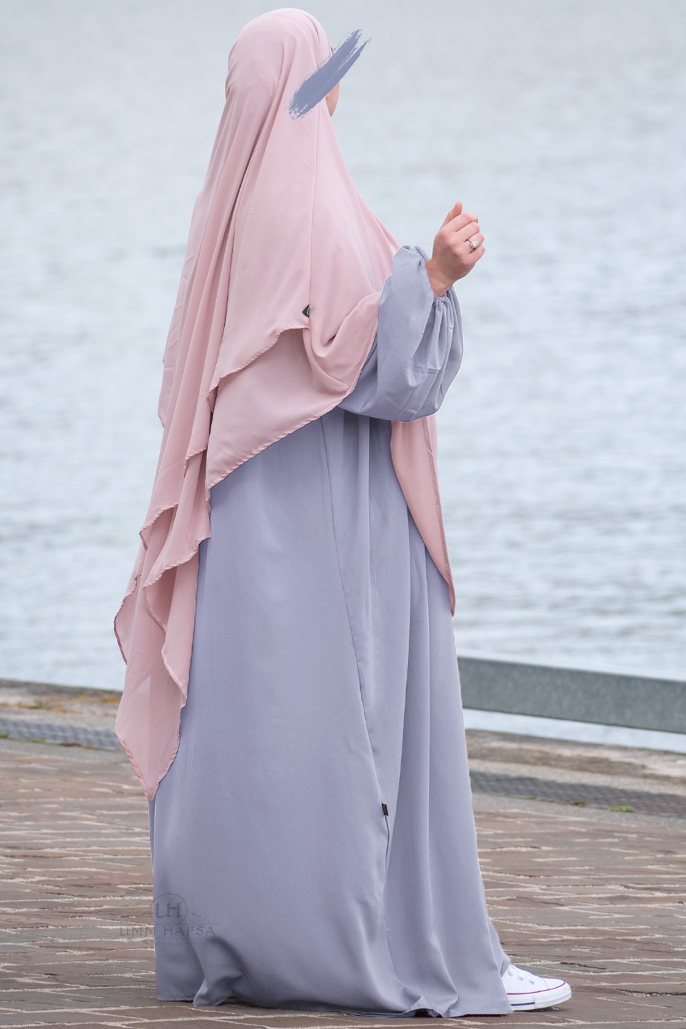 Abaya con mangas globo Umm Hafsa-Abaya & Robe-Safwa Boutique
